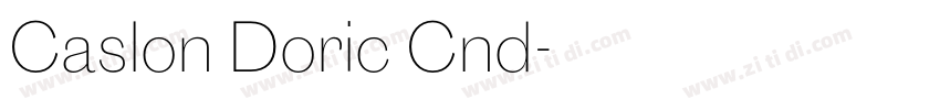 Caslon Doric Cnd字体转换